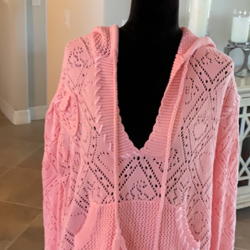 LOveShackFancy hooded sweater, peach color, size XL - Picture 2 of 9